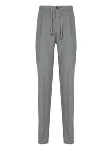 Плиссированные брюки на завязке на талии Incotex, серый