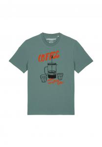 Футболка с принтом COFFEE MAKES EVERYTHING BETTER watapparel, темно-зеленый