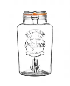 Диспенсер для напитков Clip Top объемом 2,1 галлона Kilner, прозрачный