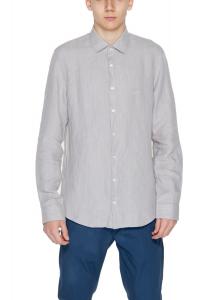 Рубашка Calvin Klein льняная, бежевый