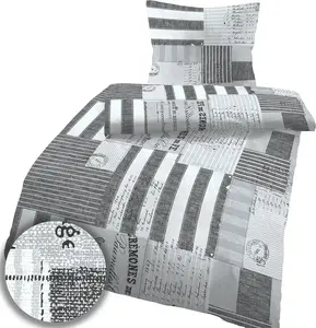 Комплект постельного белья Soma из фланели, 4 предмета: пододеяльник 135 х 200 см, наволочка 80 х 80 см, узор антрацитовая клетка SOMA