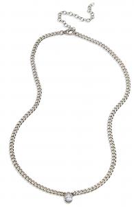 Ожерелье 18k Gold Pl. Pear CZ Neck. Savvy Cie Jewels, белый