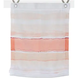 Римская штора Kutti «Adele», с крючком, без сверления, свободно висящая, белая, с цветовым градиентом, полупрозрачная, полиэстер, легко чистится, кремовый/оранжевый