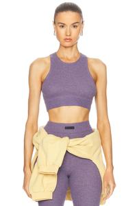 Вафельная спортивная майка Fear of God ESSENTIALS, лавандовый