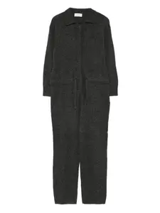 Шерстяной комбинезон с воротником Laneus, серый