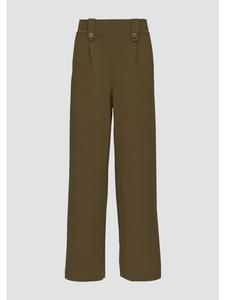 Брюки 7864_оливково-зеленого цвета QS