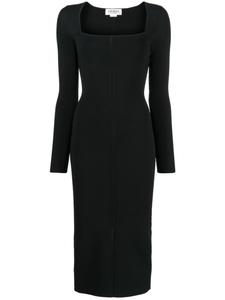 Платье с квадратным вырезом Victoria Beckham, черный