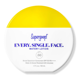 Каждый. Лицо. Жидкий лосьон с SPF 50. Солнцезащитный крем. Supergoop!