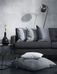 АПЕЛЬТ декоративная подушка "Лука", чехол без наполнения, 1 шт APELT 49х49 см, серый/светло-серый