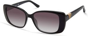 GUESS женские прямоугольные солнцезащитные очки, Shiny Black