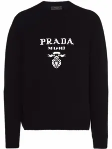 Джемпер с логотипом Prada, черный