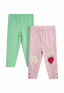 Леггинсы с аппликацией на коленях (2 шт.) Jojo Maman Bébé, Pink Strawberry Daisy