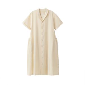 Платье Muji Idee с короткими рукавами, темно-бежевый