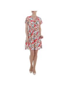 Короткое платье Ital-Design Kleid, цвет Weiß und Rosa