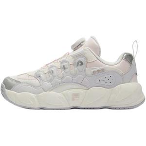 FILA KIDS Детские баскетбольные кроссовки с противоскользящей подошвой, износостойкие, розово-белые