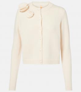 Кардиган из шерсти и кашемира Jardin des Orangers, бежевый