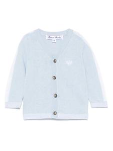 Tartine Et Chocolat кардиган с вышитым логотипом, синий