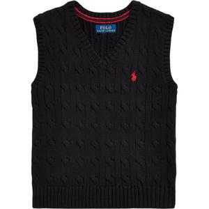 Детский жилет V-образного выреза Moderate Polo Ralph Lauren, черный