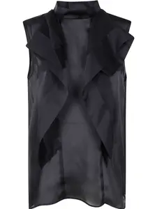 Топ с оборками SACAI, черный