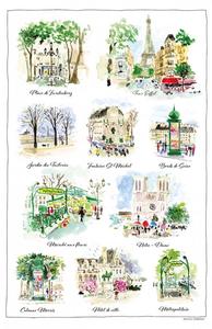 Кухонное полотенце Winkler Paris scénettes, белый - текстиль - 48 x 1 x 72 см