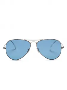 Солнцезащитные очки Aviator Metal II Ray-Ban, серебяный