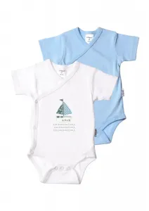 Боди Liliput "Boat", с практичной планкой на кнопках, голубой