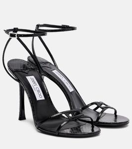 Кожаные сандалии Leo 100 Jimmy Choo, черный