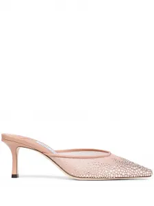Мюли с кристаллами JIMMY CHOO, розовый