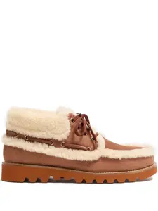 Лоферы из овчины VLogo Signature VALENTINO GARAVANI, коричневый