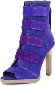 Женские ботильоны YDN с открытым носком, ремешком и высокой застежкой на молнии, на среднем каблуке, модные вечерние туфли, размеры 4-15 US