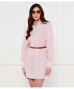 Платье с поясом Elisabetta Franchi, розовый