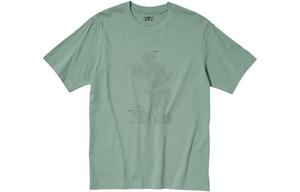 Футболка X Disney Co-branded SS23, унисекс, зеленая Uniqlo, зеленый