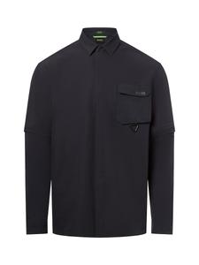 Рубашка на пуговицах классического кроя BOSS, черный