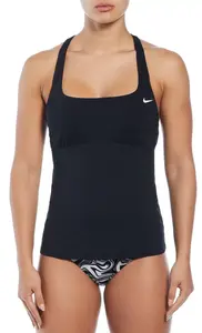 Женская майка для плавания Nike Missy с квадратным вырезом, черный