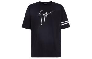 Футболка Lr-38 с отделкой в полоску Giuseppe Zanotti, черный