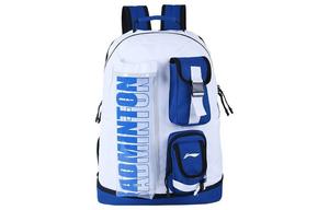 Li Ning Рюкзак унисекс с подкладкой, Блокировка белого и синего цвета