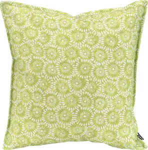 Х.ОК.К. Подушка декоративная "Юно", с цветочным узором, чехол с наполнителем, 1 шт H.O.C.K. 45х45 см, цвет grasgrün + geblümt
