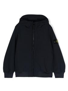 Stone Island Junior куртка с капюшоном и логотипом Compass, синий