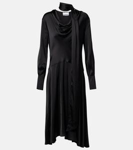 Асимметричное миди-платье Ganni, Black