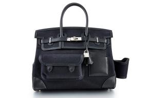 HERMES Биркин Cargo Canvas с кожей Swift Cow биркин сумка холщовая сумка ручная кладь унисекс Noir Black