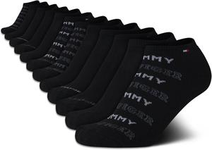 Женские носки Tommy Hilfiger, непромокаемые, 12 шт., мягкие, эластичные, женские, спортивные носки до щиколотки, беговые носки для женщин, Black