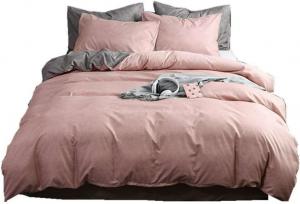 Generic Комплект постельного белья из премиального синтетического волокна, ультрамягкий и прочный, в нежных оттенках для комфортного сна