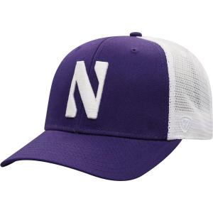 Мужская кепка Top of the World фиолетового/белого цвета Northwestern Wildcats Trucker Snapback