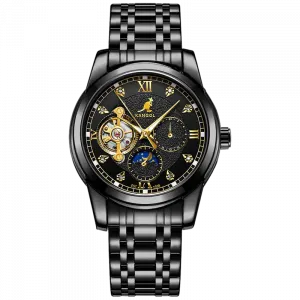 KANGOL Часы Men's Watch, Obsidian Black