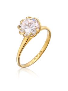 Elli Обручальное кольцо из серебра 925 пробы с золотой отделкой