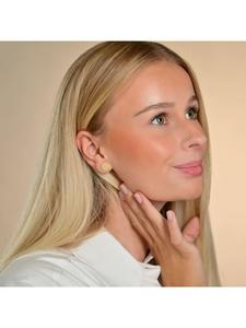 Adeliás Женские серьги - серьги-гвоздики из нержавеющей стали в золотом исполнении