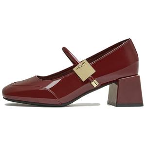 BASTO Женские туфли Мэри Джейн на массивном каблуке красные, цвет Red