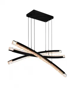 21-Дюймовая металлическая люстра со встроенными светодиодами Cwi Lighting, black