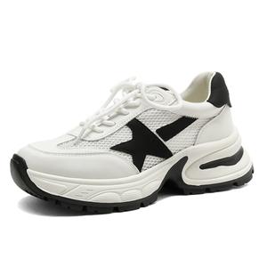 Женские кроссовки Chunky с низким верхом XICUNMINGWU, Ecru+Black