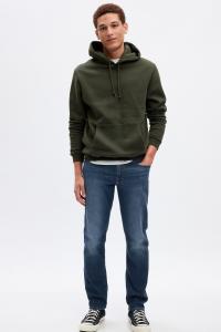 Мягкие эластичные джинсы узкого кроя Gap, синий